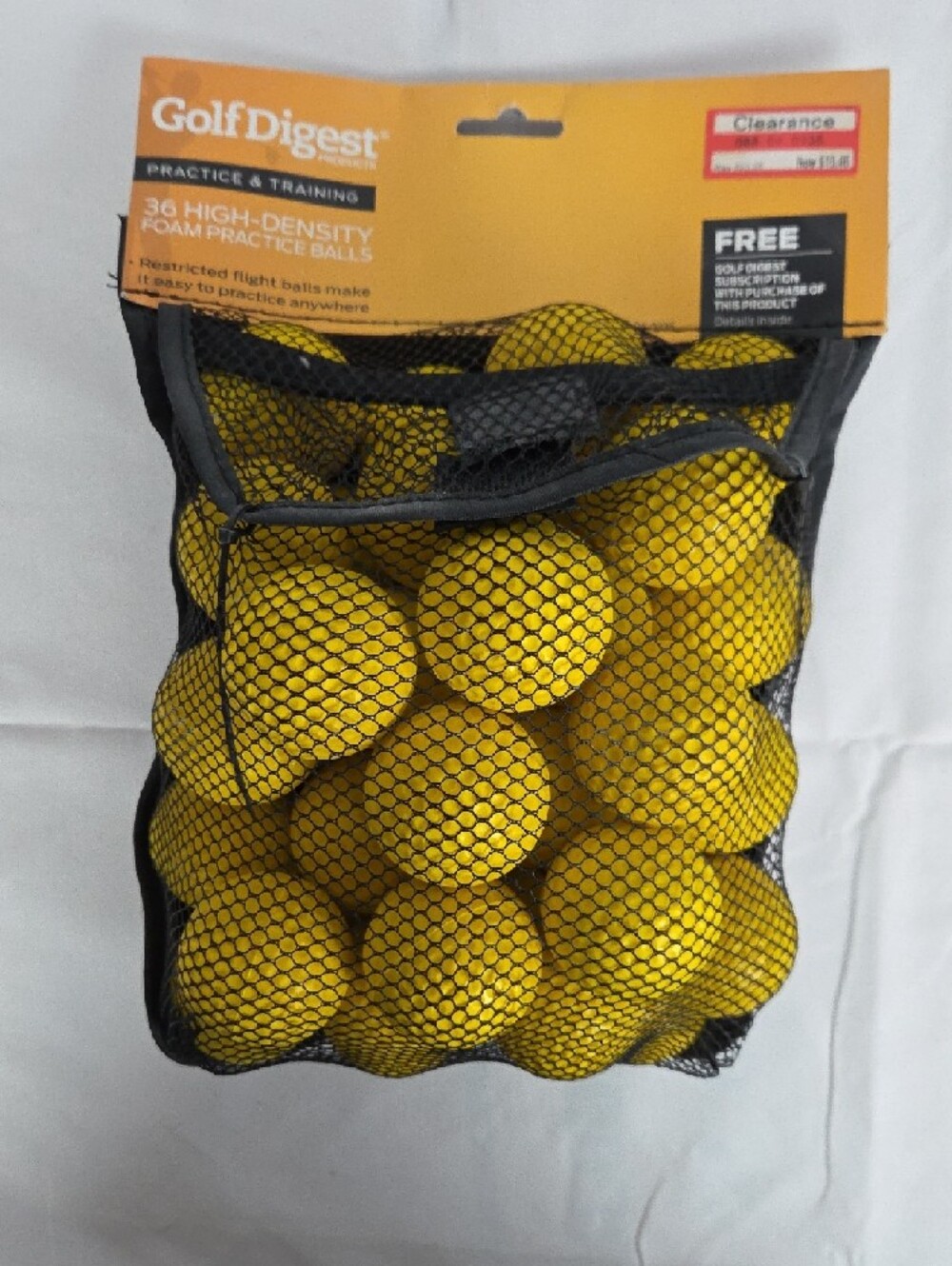 Yellow Foam Practice Golf Balls - 36 Pack - Picture 6 of 7